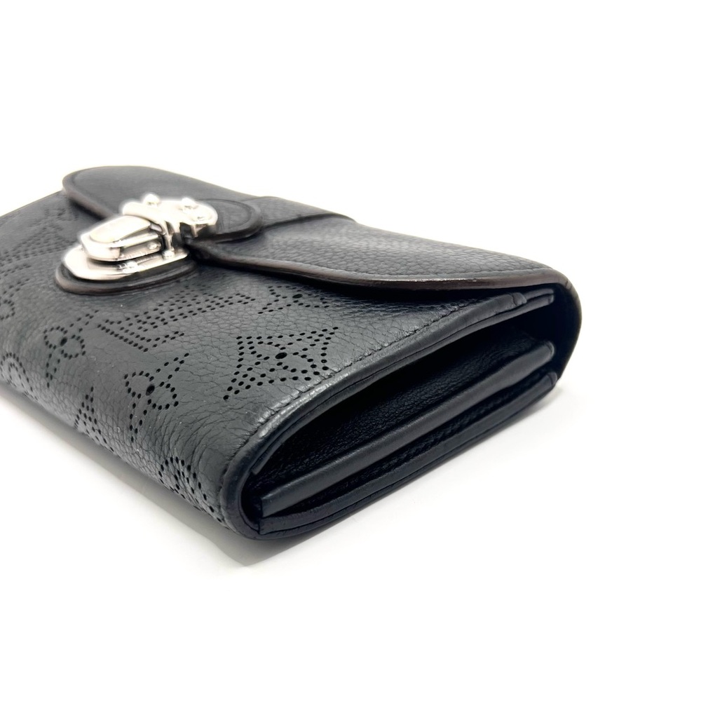 Authentic LOUIS VUITTON Mahina Portefeuille Amelia Black Leather Long Wallet - Picture 2 of 14